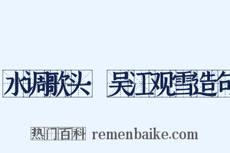 水调歌头·吴江观雪造句是什么意思的图片